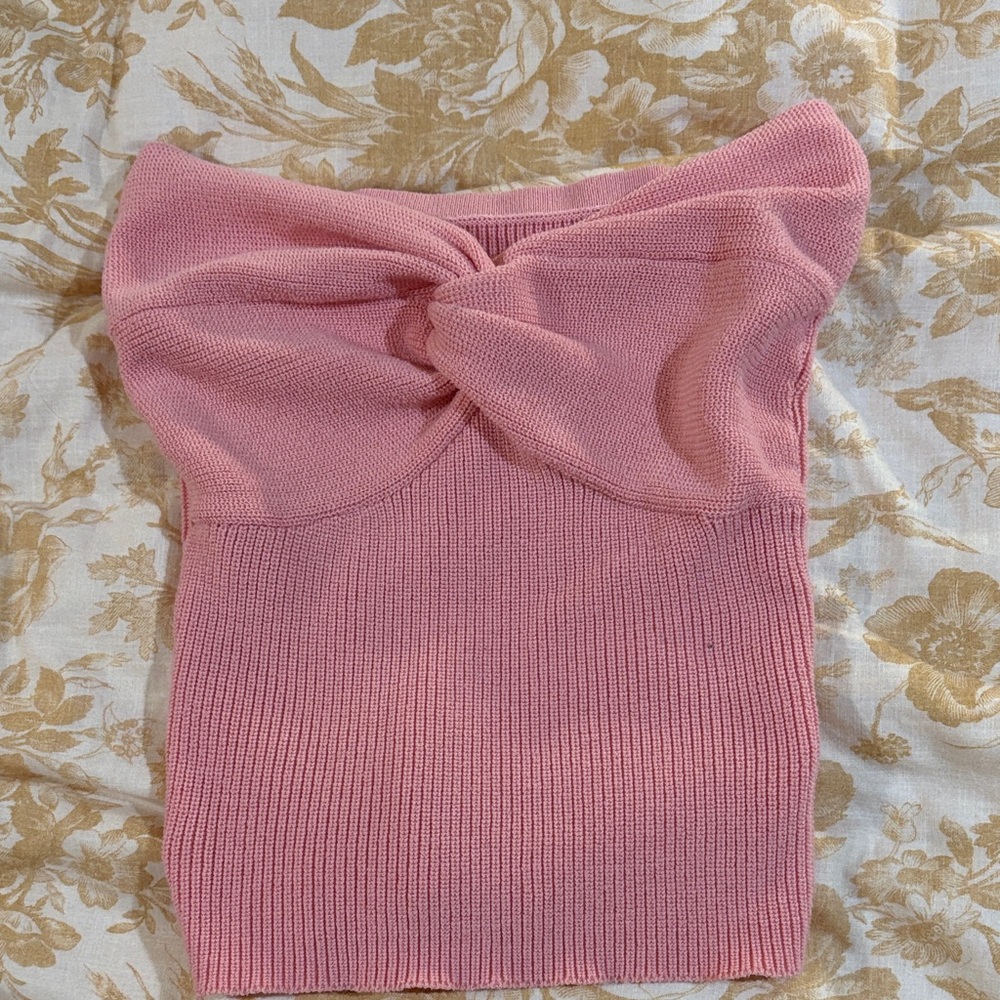 Pink Knotted Tube Top